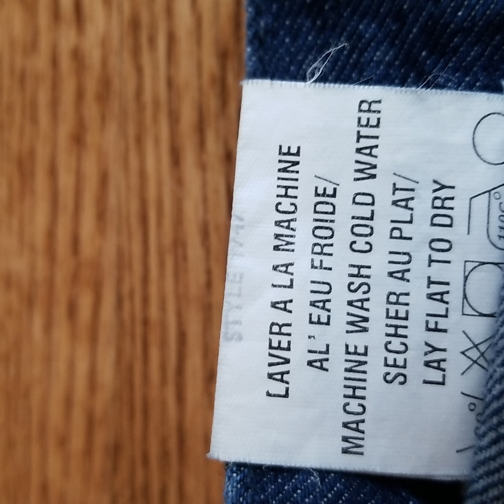 Blanche Porte Vintage Full Denim Skirt 100% Cotton A-Line Button Front Midi - Picture 7 of 8